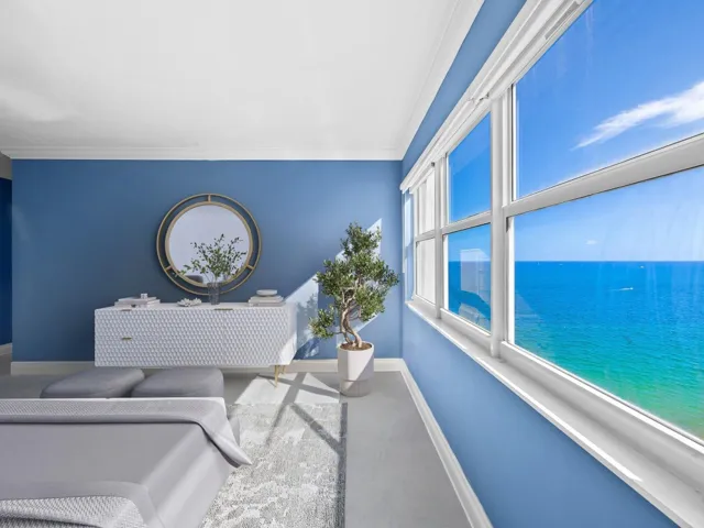 Virtually staged primary suite