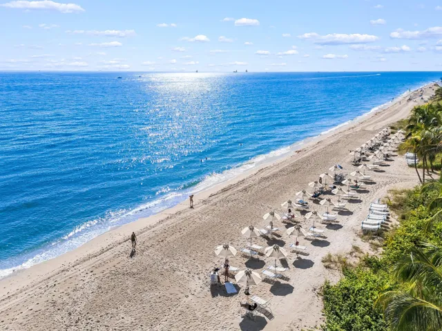 Beach chairs and umbrellas for Southpoint resident's use