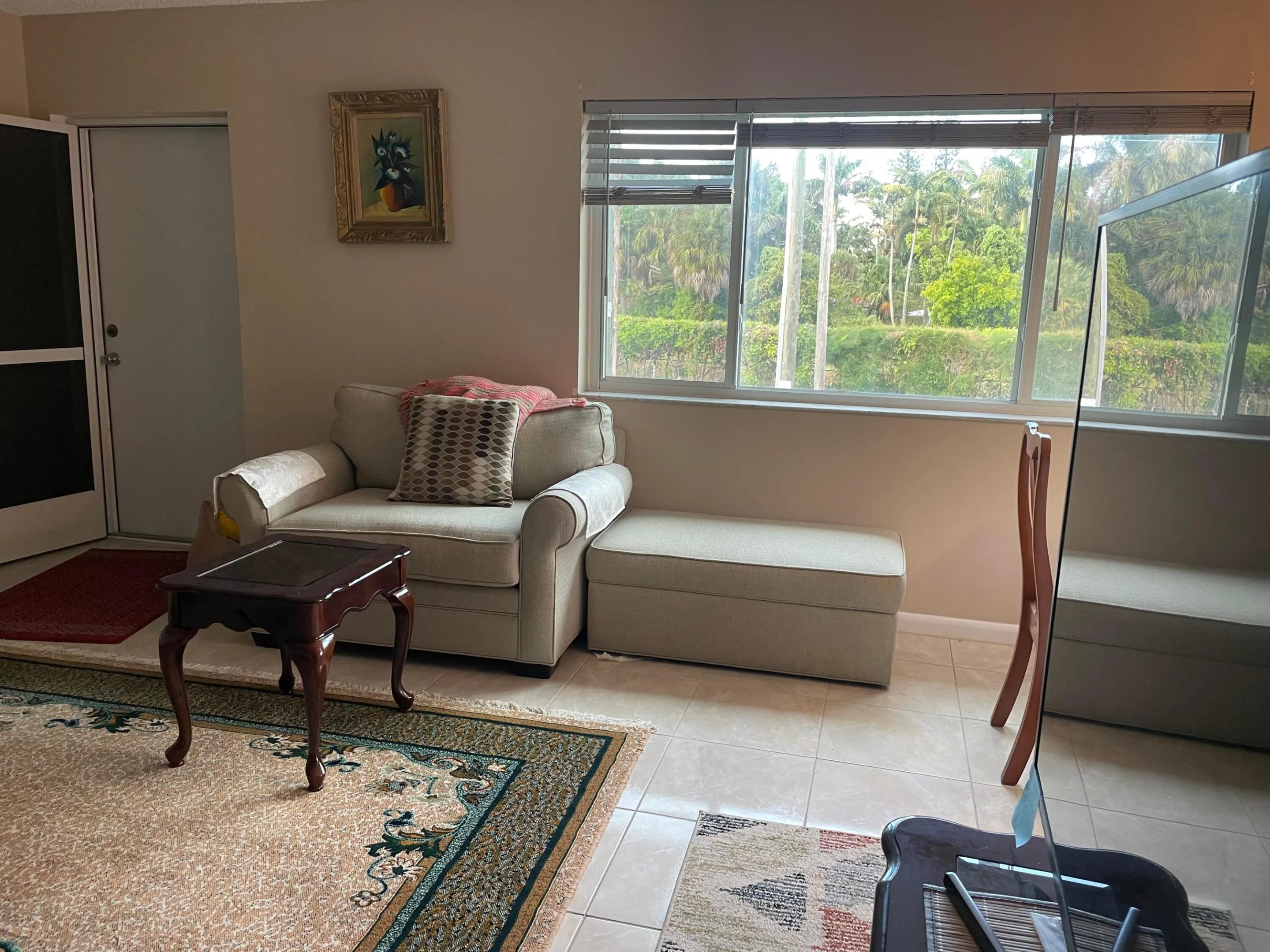 Living room with picture window