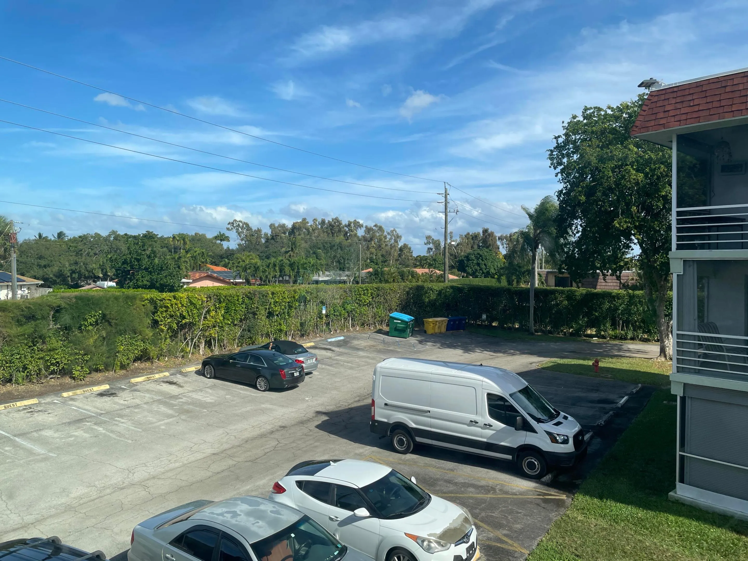 View from corner window