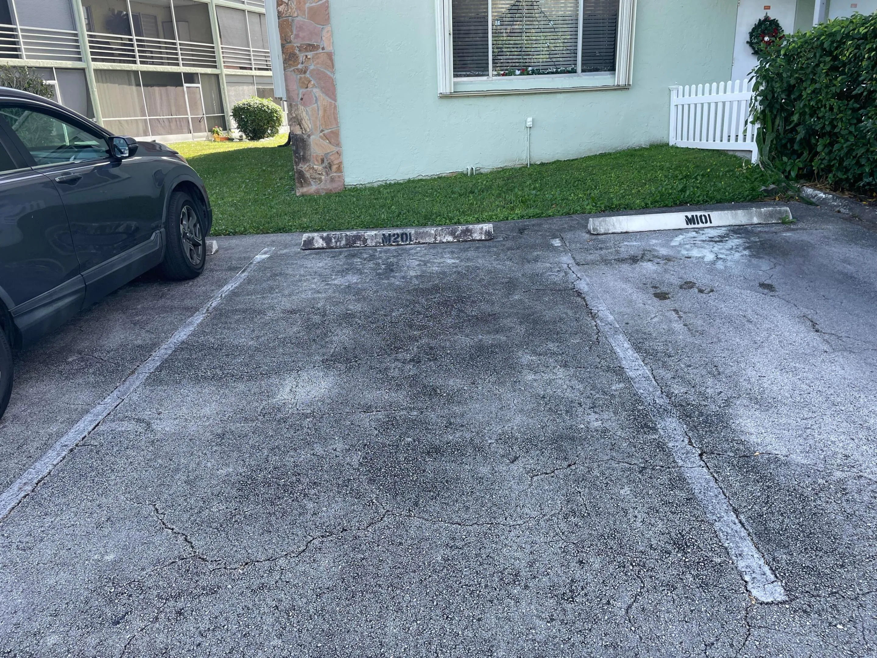 Assigned parking number 201
