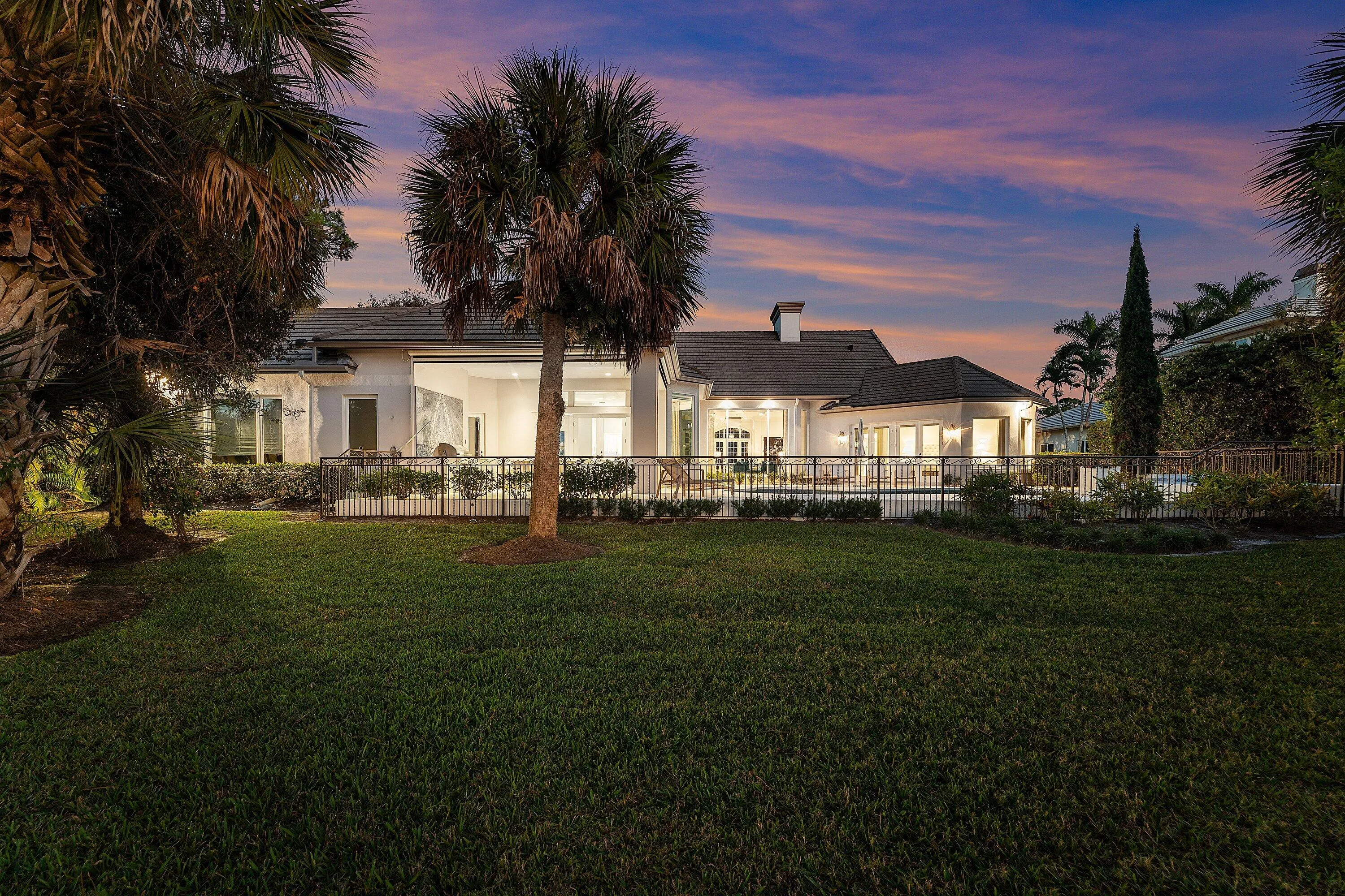Rear Elevation at Dusk