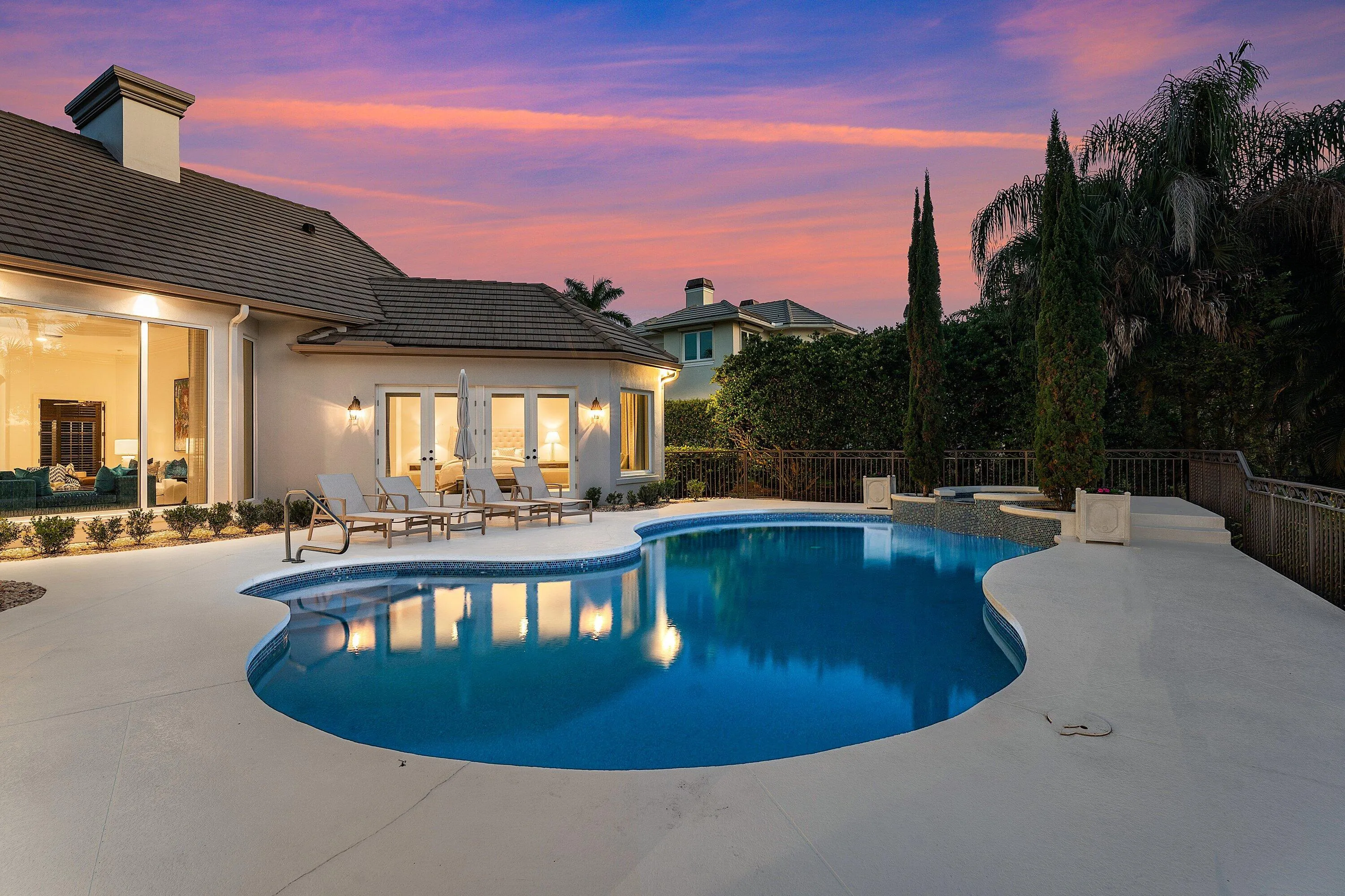 Pool Deck at Dusk