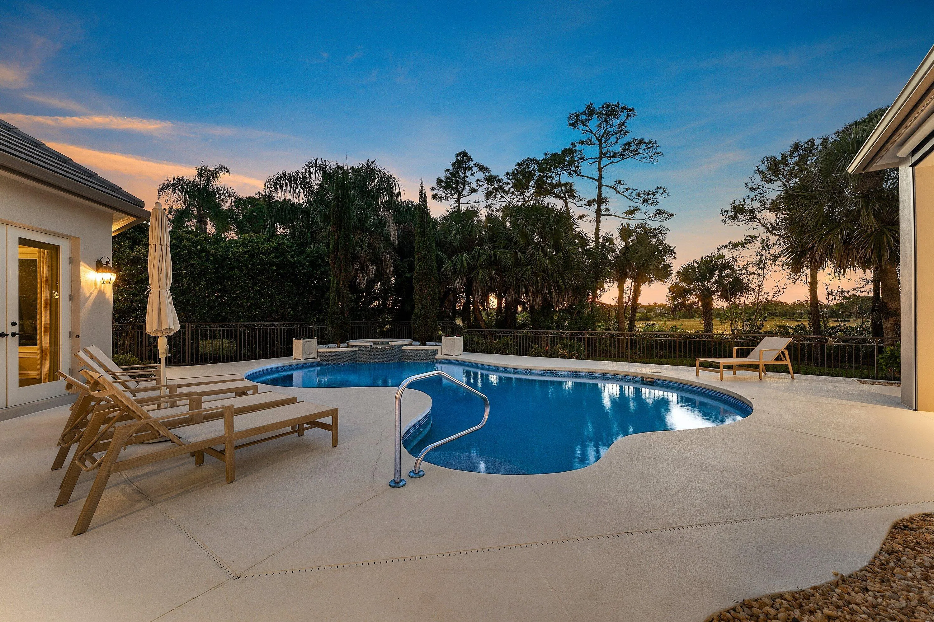 Pool Deck at Dusk