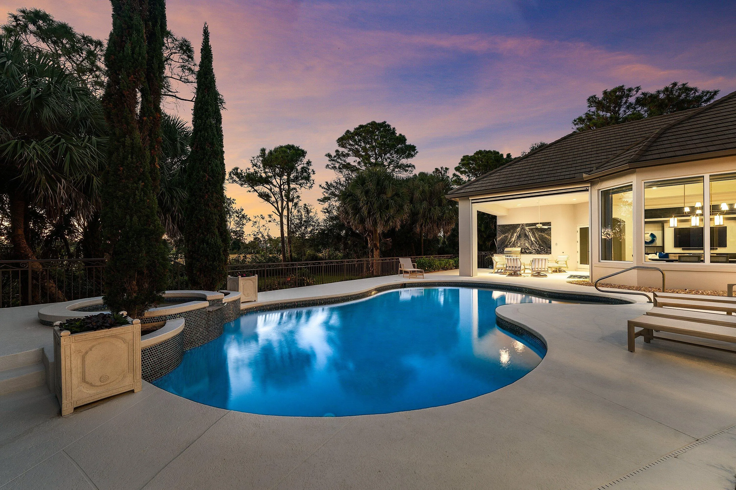 Pool Deck at Dusk