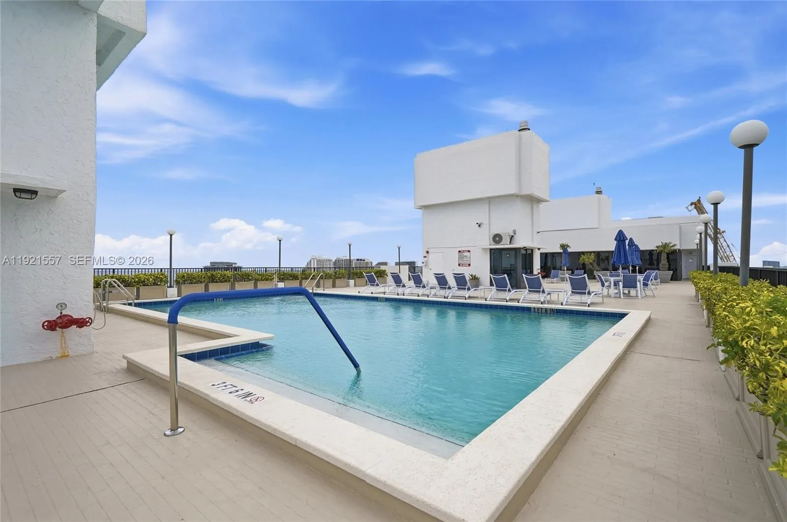 Recently updated pool with new furniture as well.