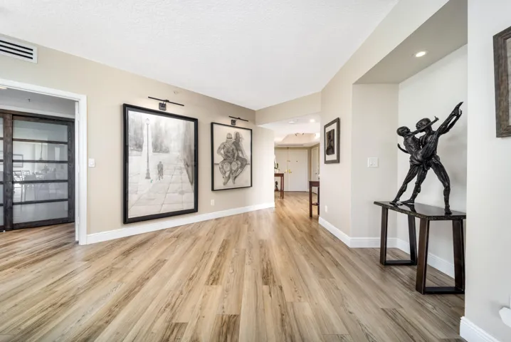View looking back at entry from living room