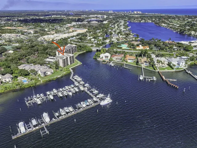 Unit is steps from the private marina