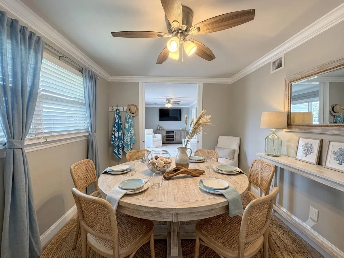 den/dining room virtually staged