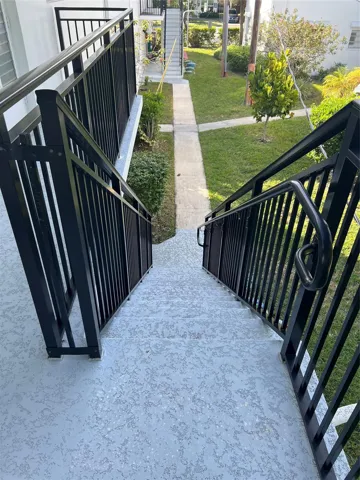 back stair access from kitchen door
