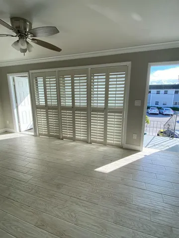 without carpet & with shutters (in closet-can be re-installed)