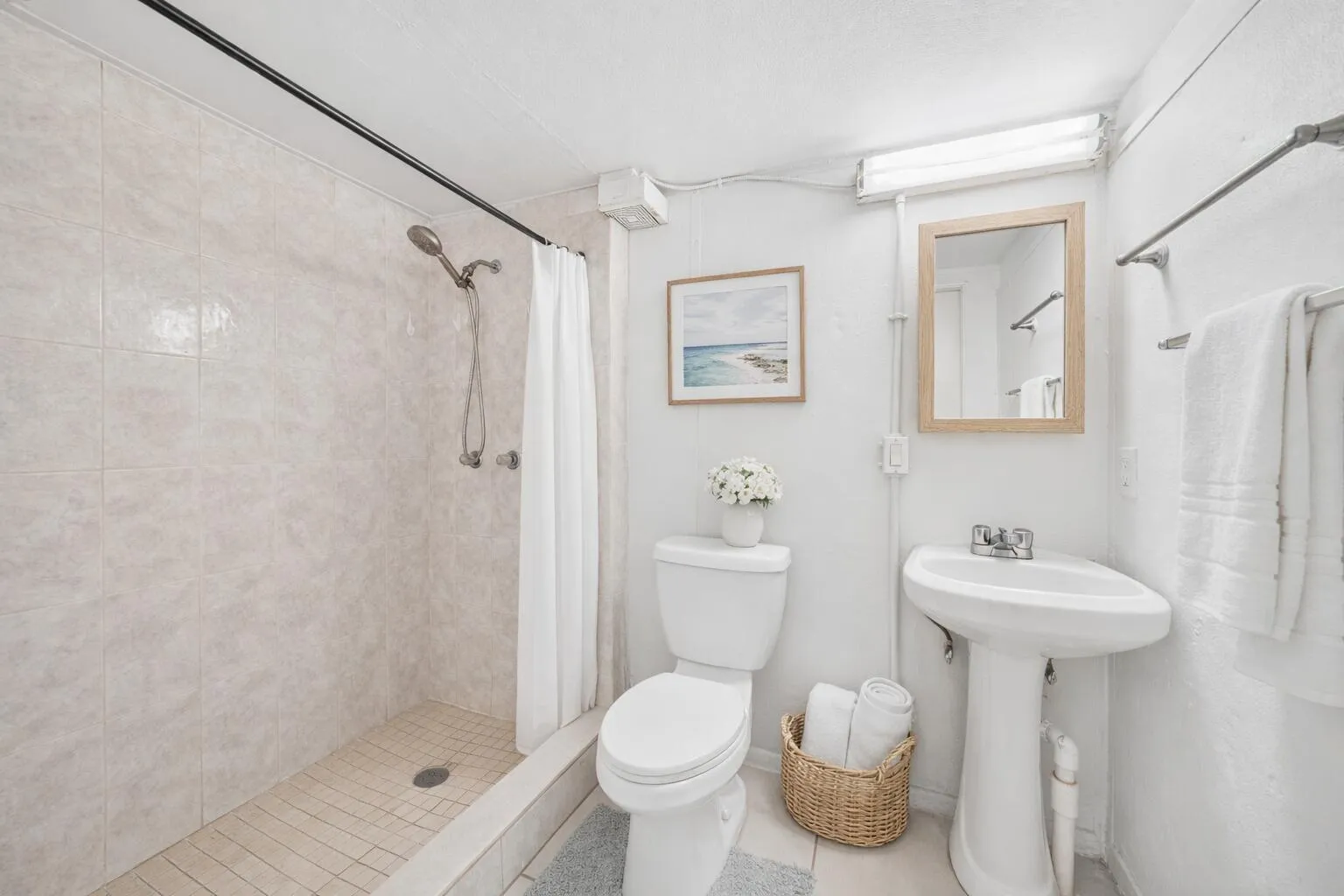 Bonus bathroom virtually staged