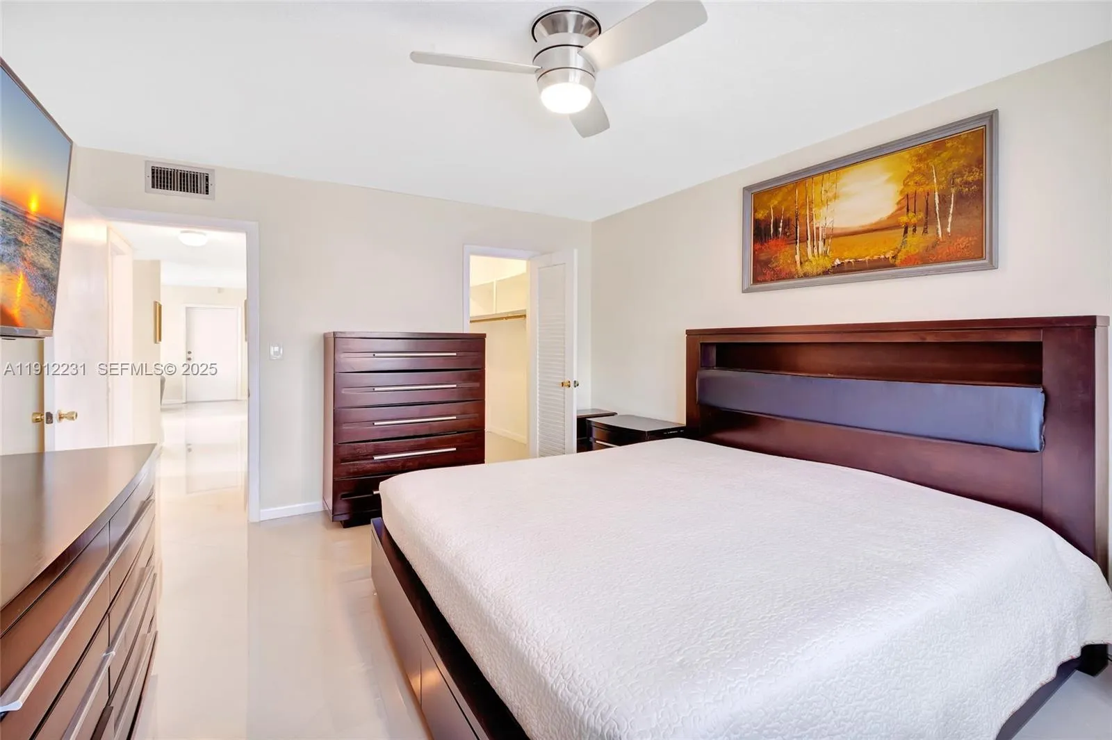 Very spacious master bedroom.
