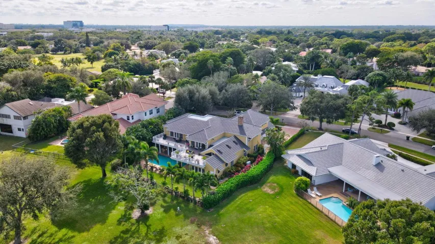 aerial view of home