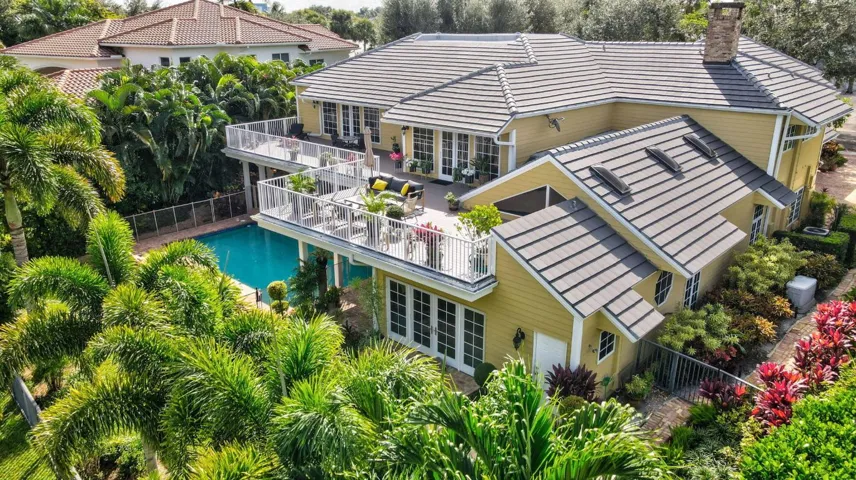 aerial view of back elevation