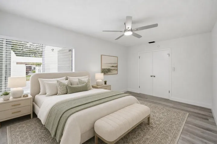 Guest Bedroom to Entry-staged