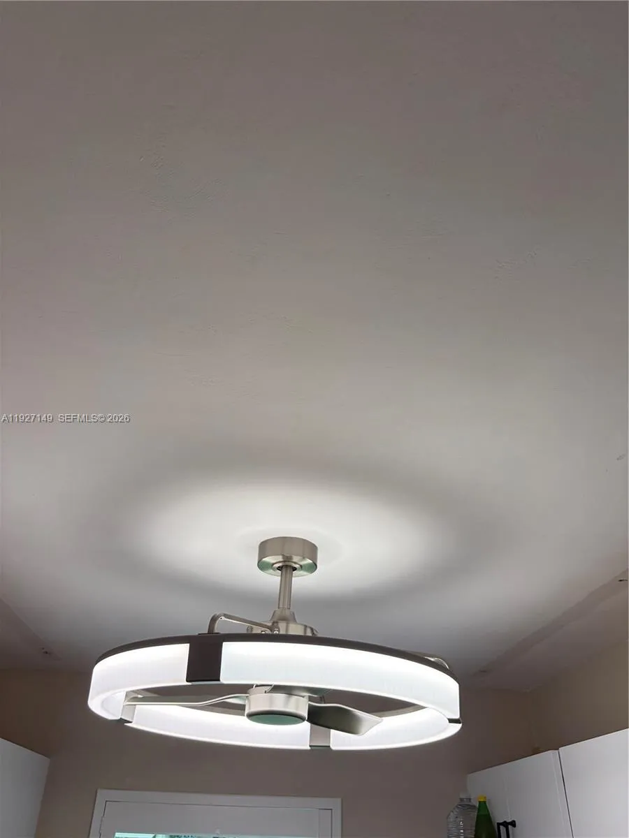 Kitchen lighted ceiling fan