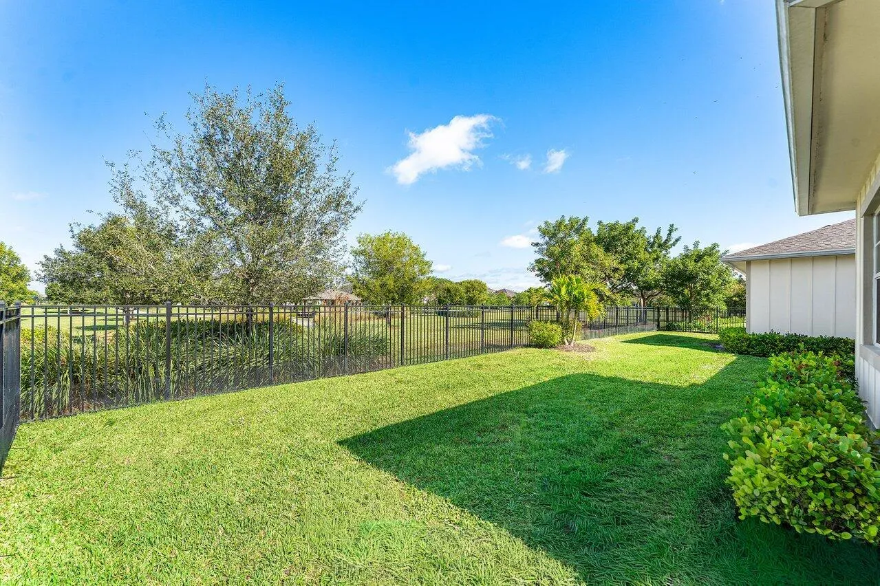 fenced spacious backyard