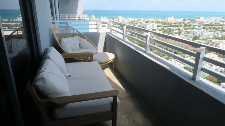 Stunning views from apartment balcony - Italian stone on Balcony floor