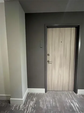 Hallways to apartment were recently gut renovated