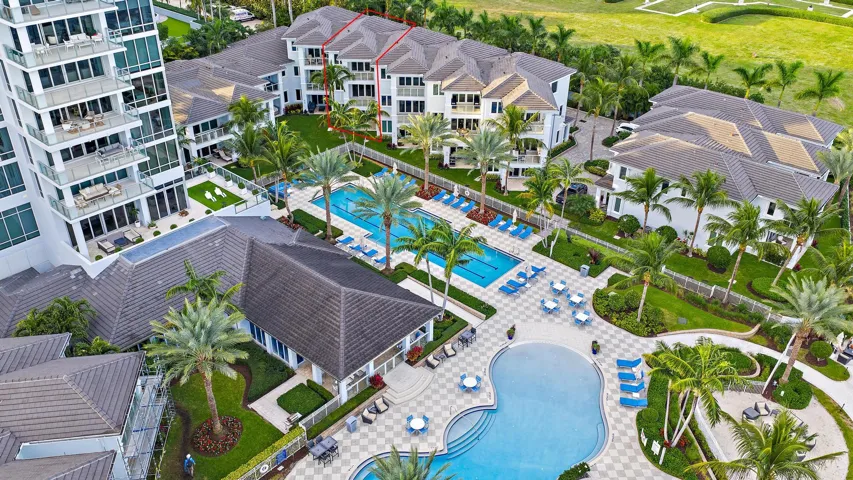 Aerial of Villas and Pools