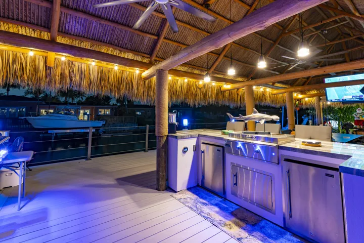 Entertainment Oasis with a 65-70' Tiki, Full Summer Kitchen with Paradise Grill Commercial equipment. All built in 2025-2026