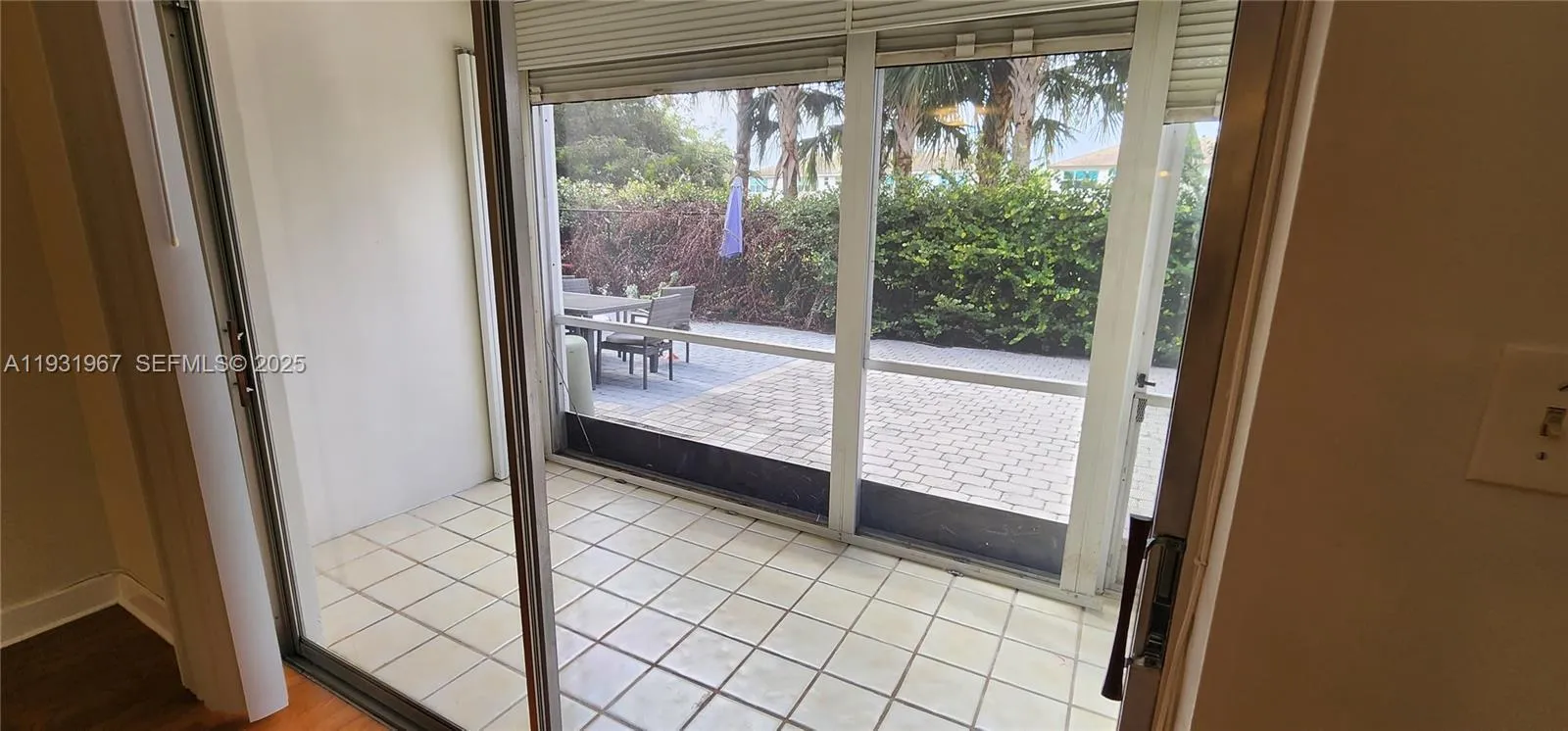 Back door to patio