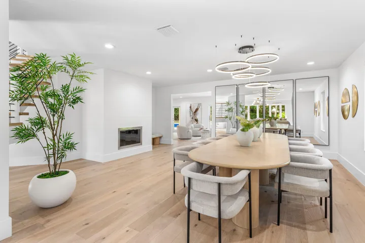 Family/Dining Room with fireplace