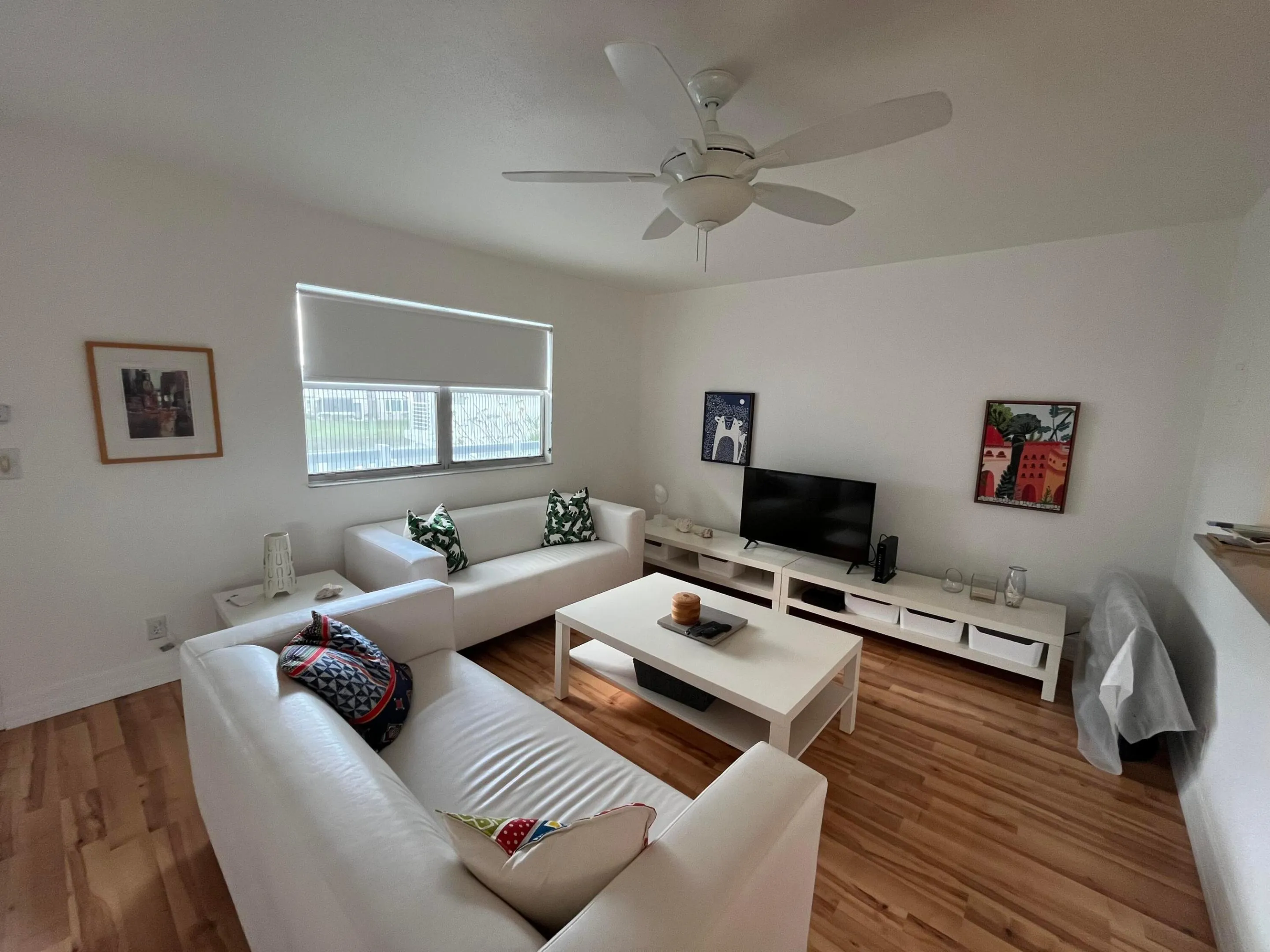 contemporary styling within the living room area.