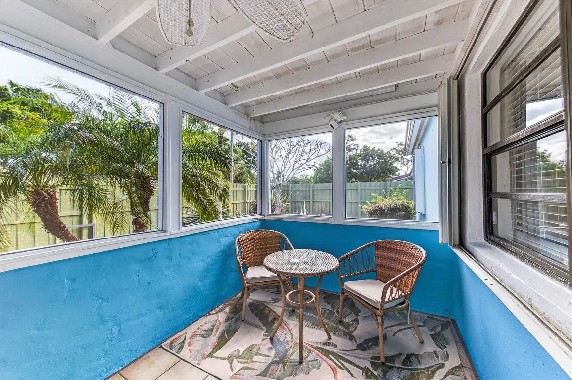 Private screened in porch