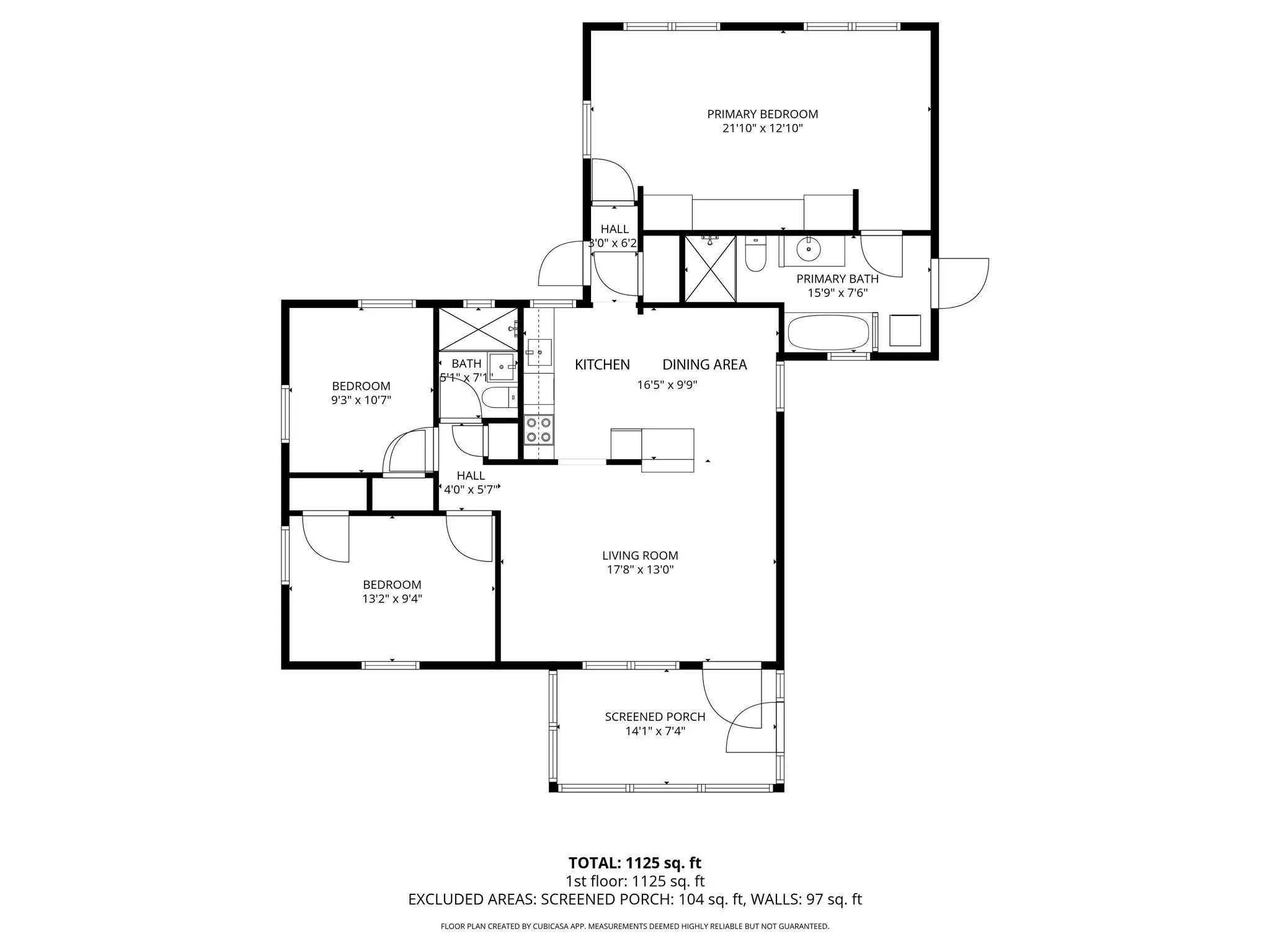 Floor plan (does not show carport...carport is to the right of the home adjacent to living and dining)