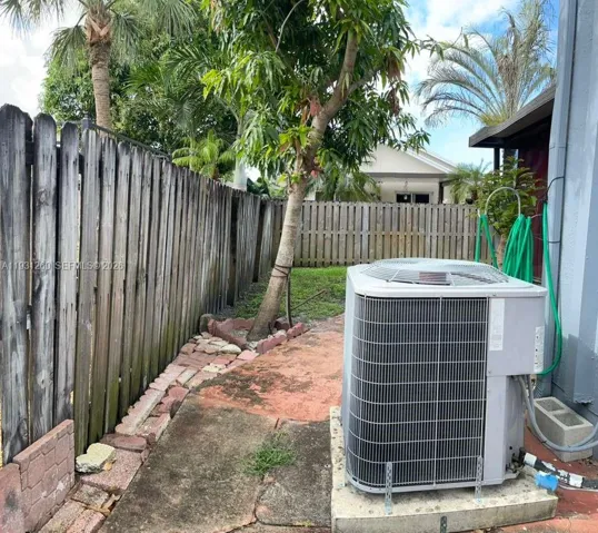 Left side of the backyard
