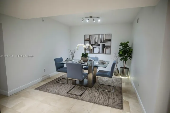 Dining room virtually staged