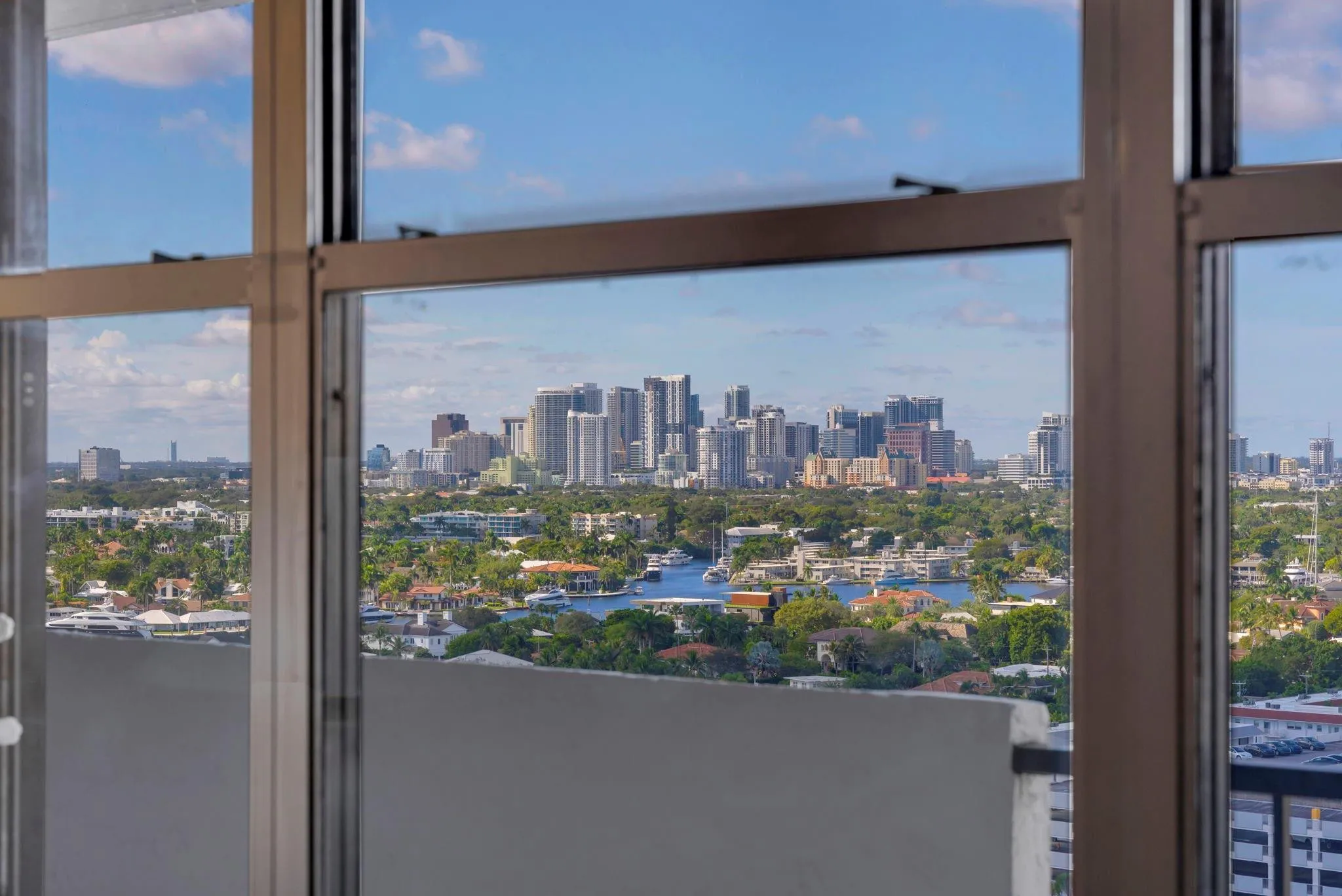Views from both bedrooms .