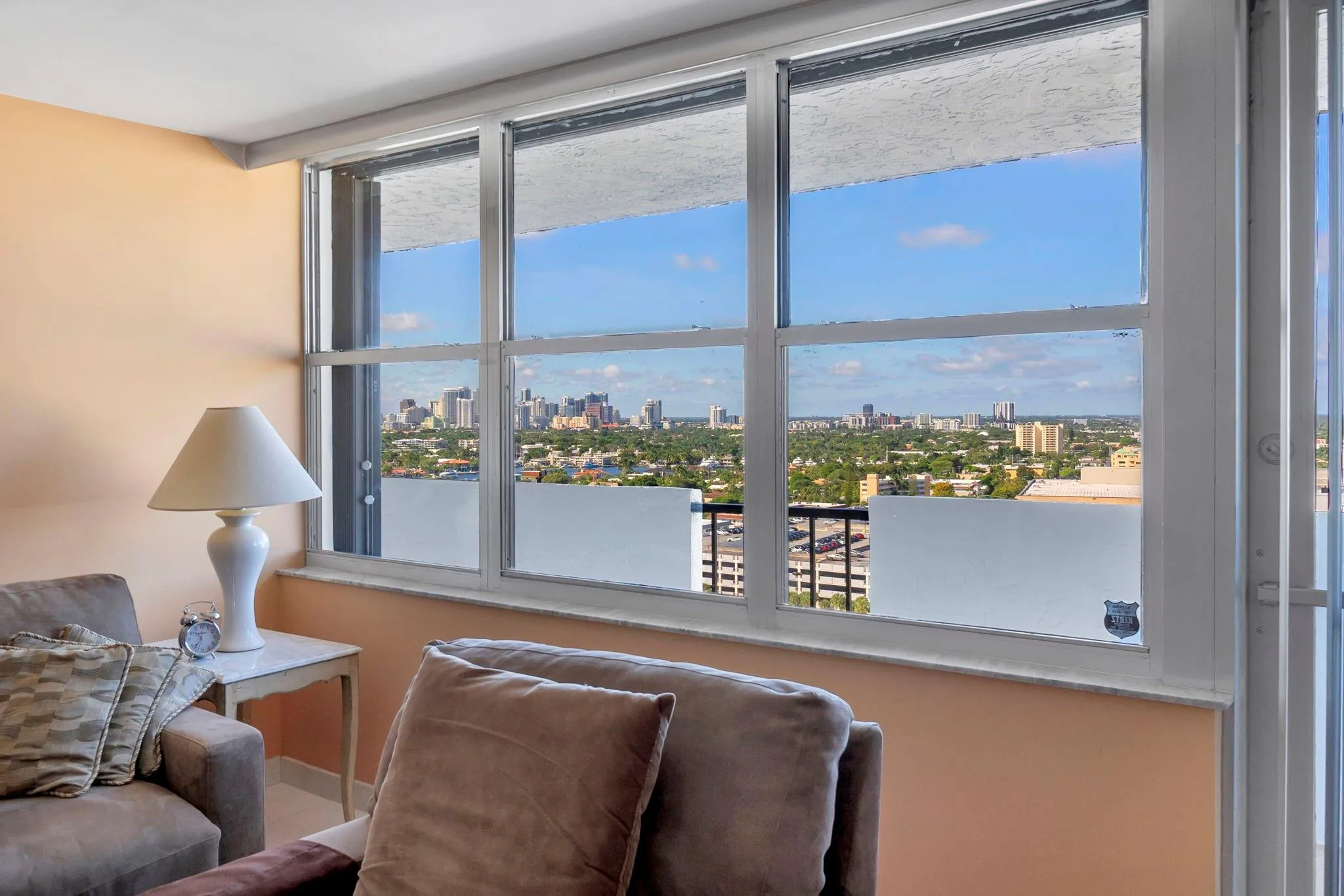 2nd Bedroom with an amazing city, water views.