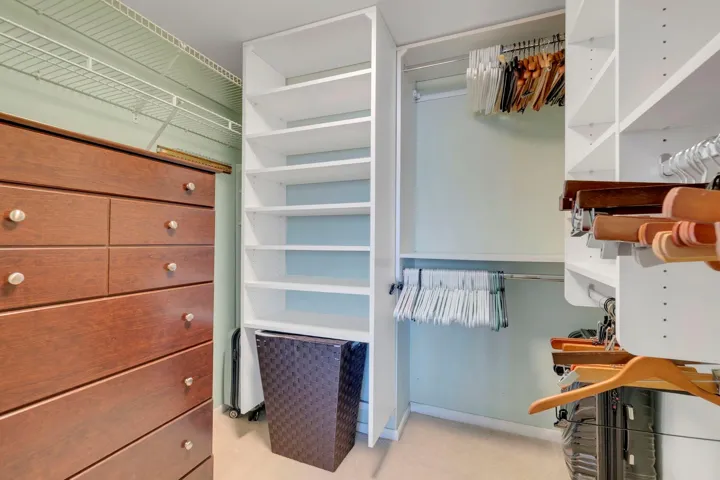 Built-in Primary bedroom closet.