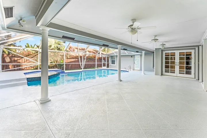 Large patio/pool area where memories are made day. . .