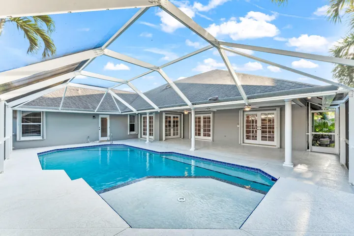 View from edge of patio/pool area. Notice the sunning deck.