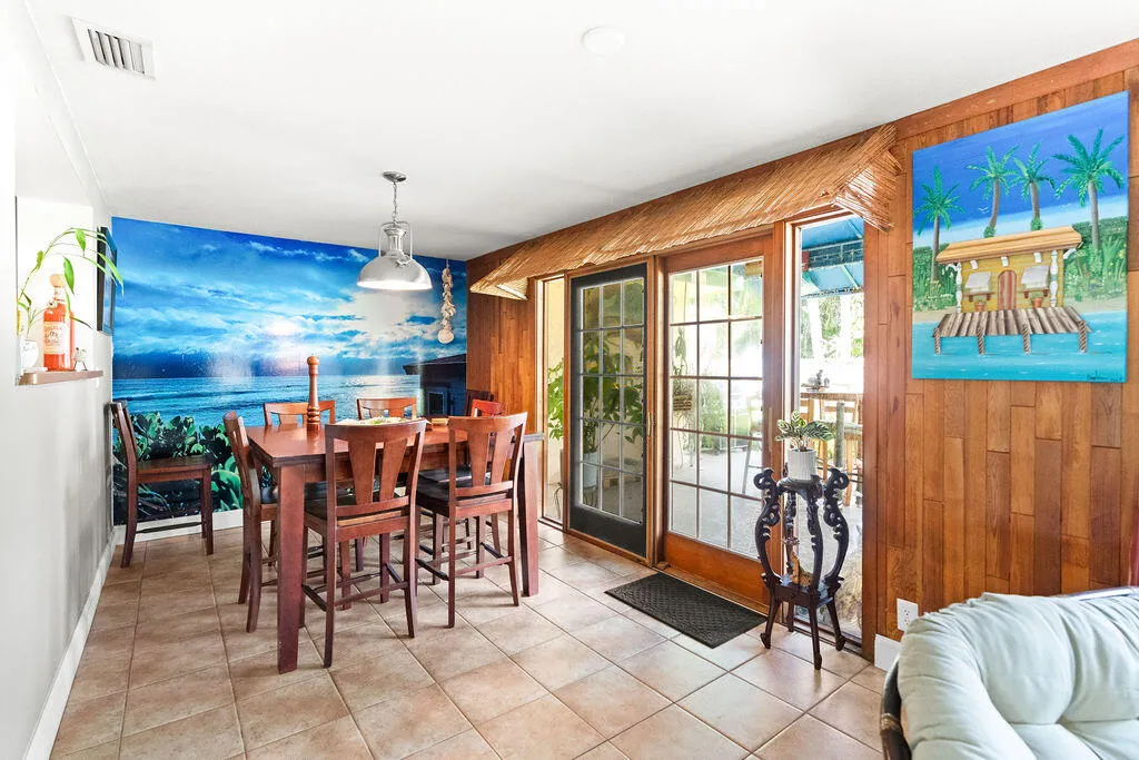 Doors lead to Awning Covered Patio