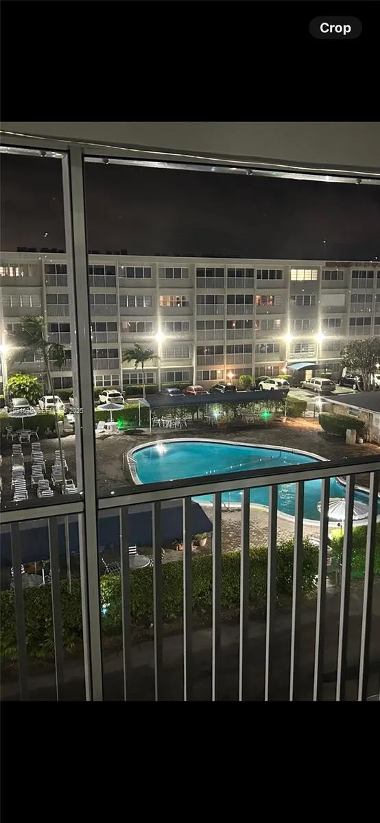 View from the porch at night