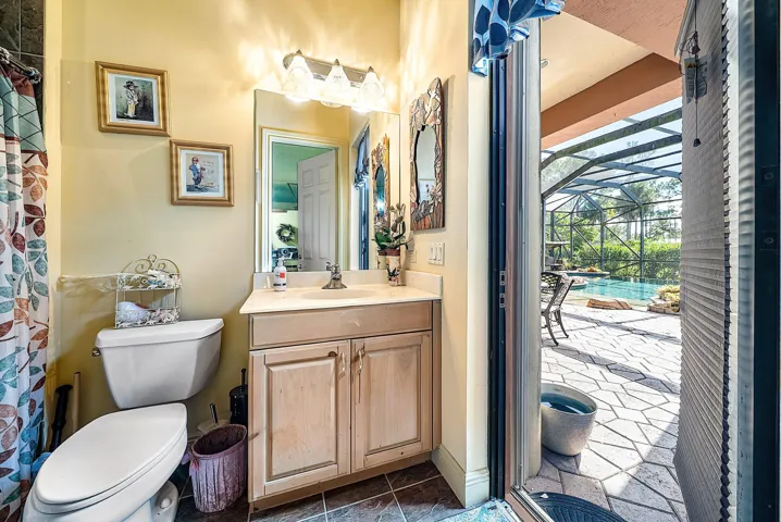 Outdoor cabana bath