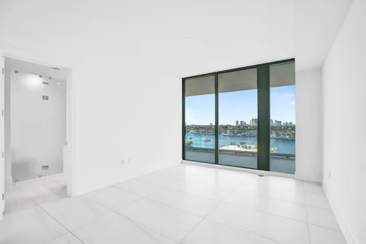 Primary bedroom provides endless views to downtown Fort Lauderdale.