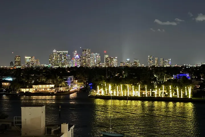 Spectacular downtown views at night.