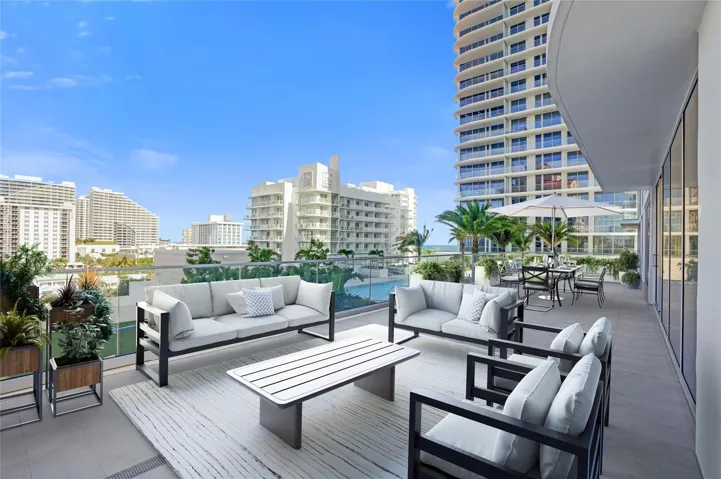 Virtually Staged Oversized Terrace