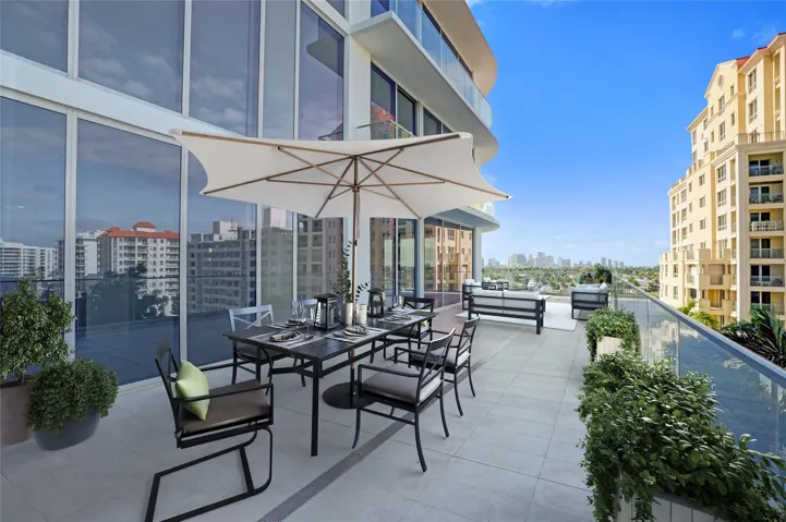 Virtually Staged Oversized Terrace