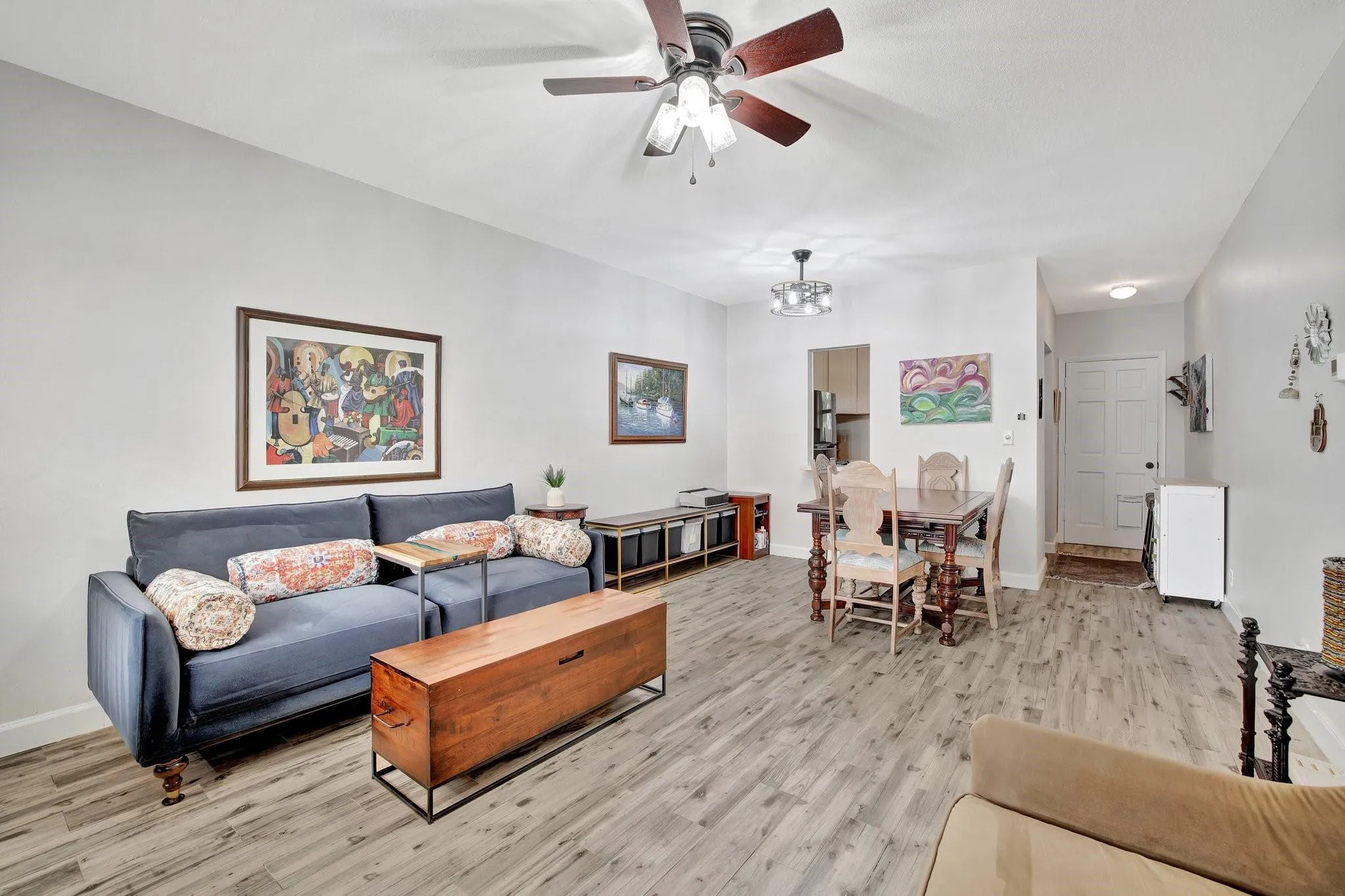 This 1 bedroom, 1 bath condo has a spacious layout featuring an open living/dining concept