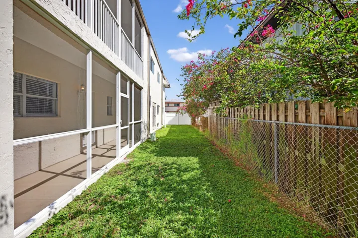 The Patio provides access to the green grass area coinvent for pet owners