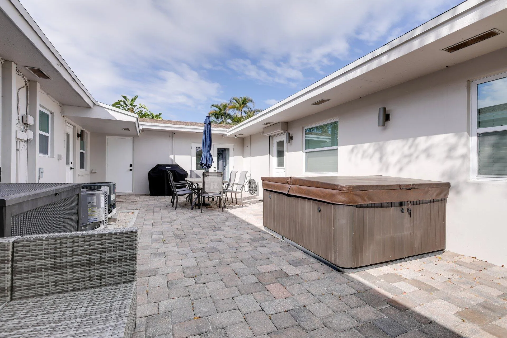 Shared Patio with Grill and Spa