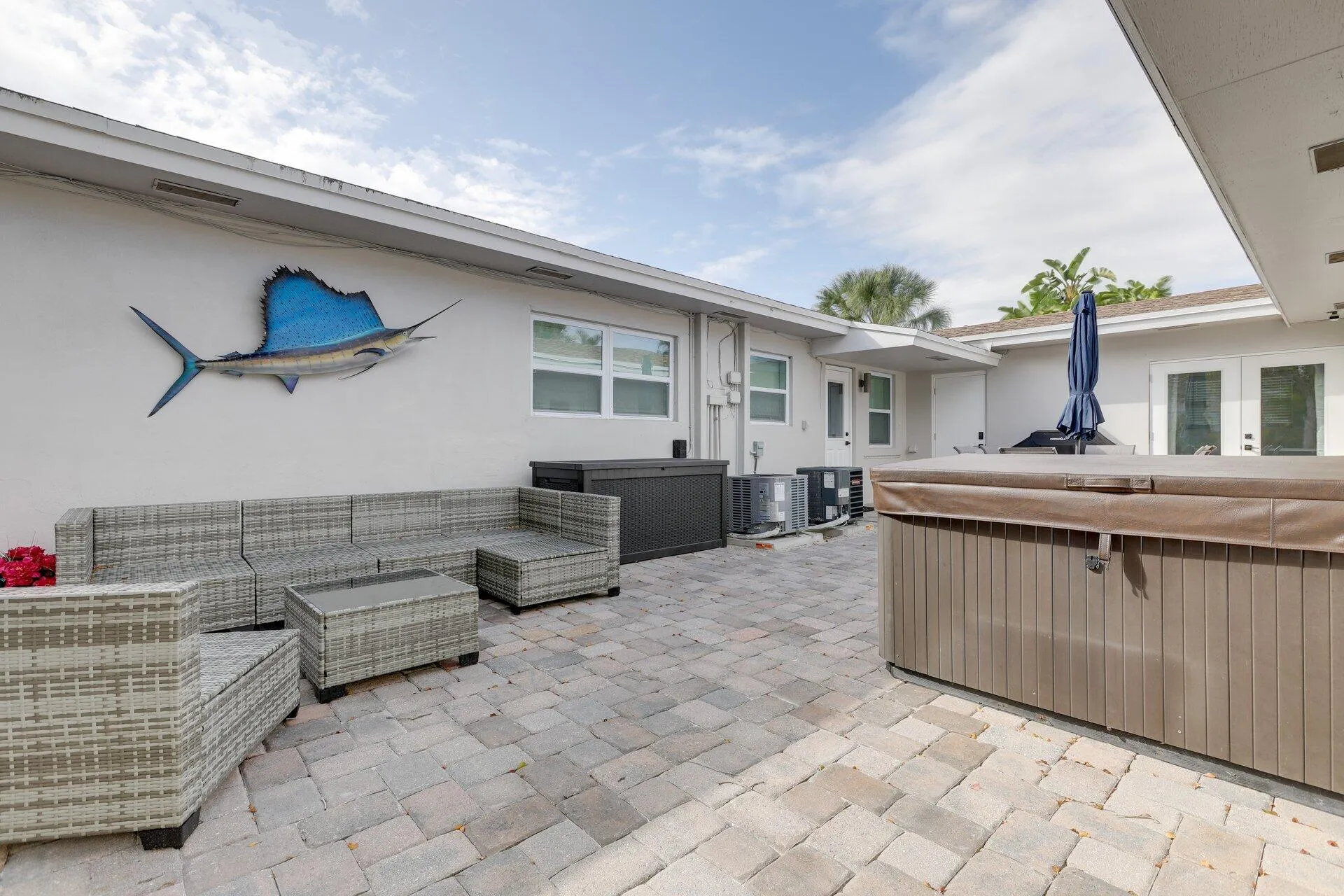Shared Patio with Grill and Spa