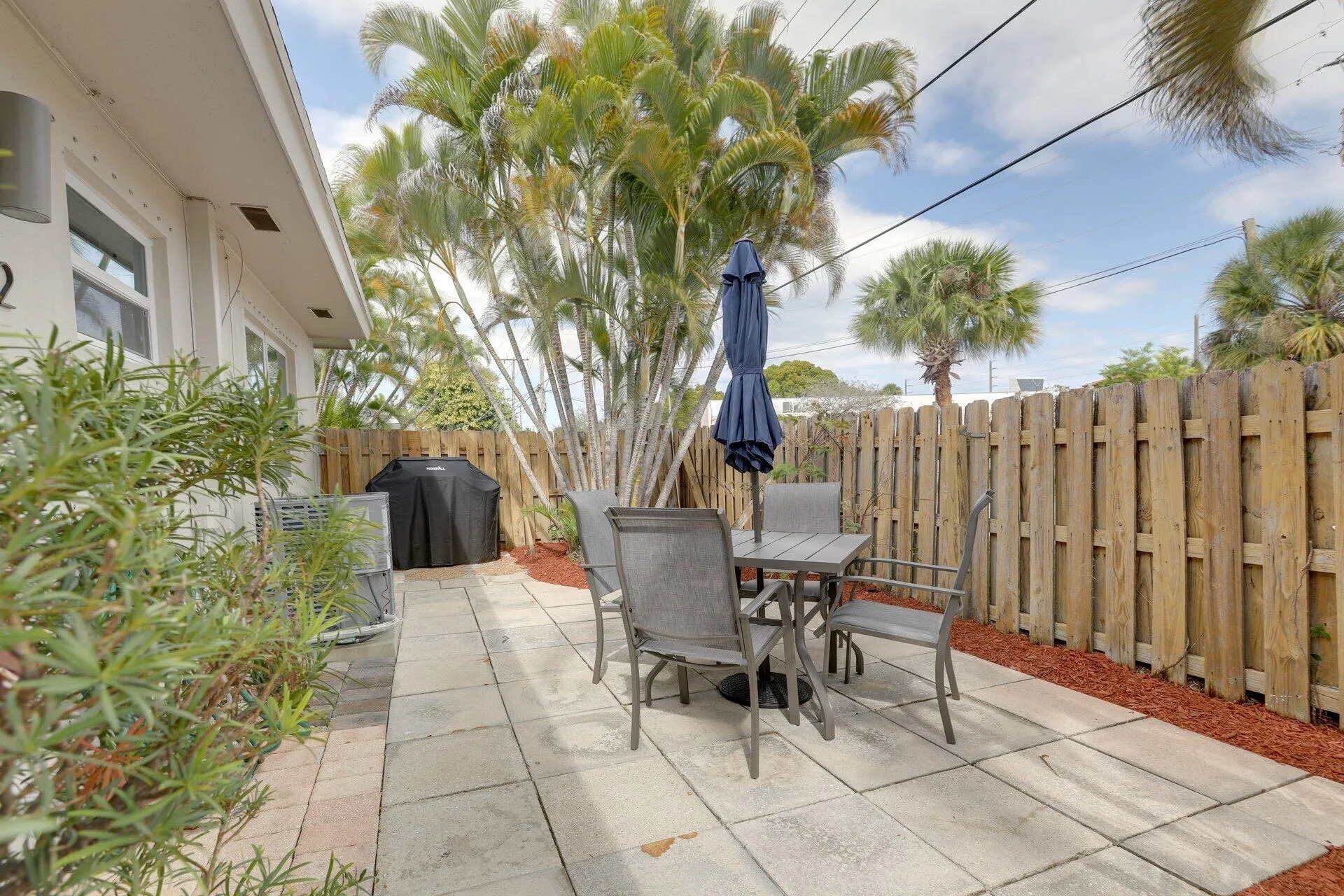 Private Patio with Grill and table